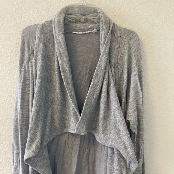 Athleta Women's Open Cardigan Modal Blend Thumb Holes Pockets Gray Size Medium - Picture 6 of 14